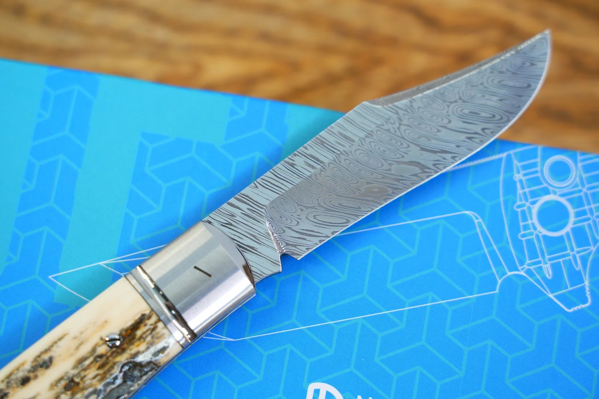 North Mountain Blade LANNY-Damasteel-Mammoth detail view 6