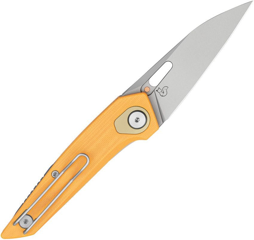 BESTECH VK-VOID G10 BG63A Yellow G10 Handle 2.854" Bead Blasted M-CUT Blade