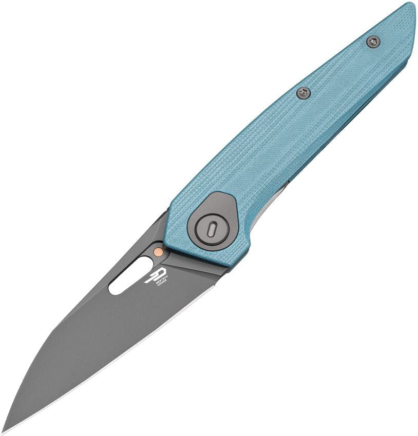 BESTECH VK-VOID G10 BG63C Grey G10 Handle 2.854" Grey PVD M-CUT Blade