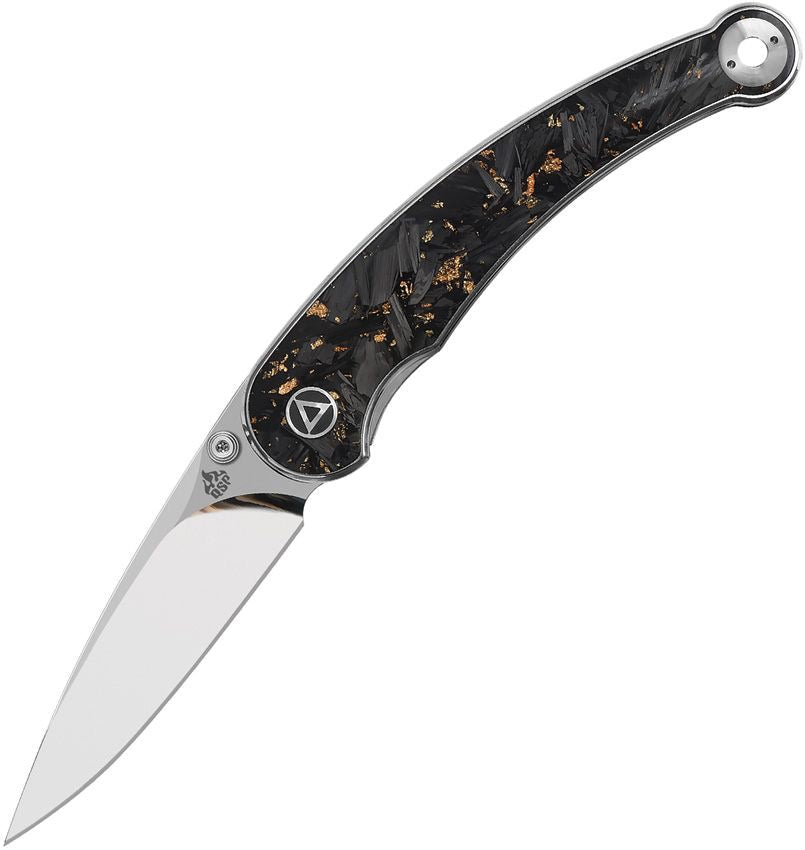 QSP Dolphin Liner Lock 3.15in 14C28N Blade Carbon Fiber Handle (QS161-A)