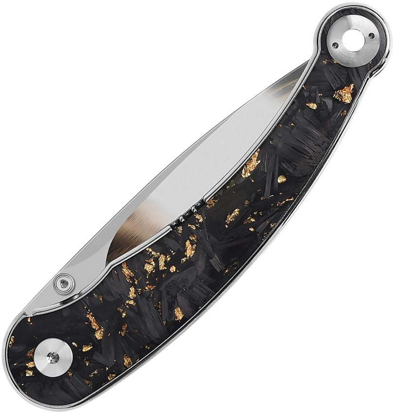 QSP Dolphin Liner Lock 3.15in 14C28N Blade Carbon Fiber Handle (QS161-A)
