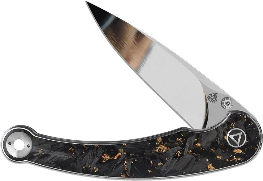QSP Dolphin Liner Lock 3.15in 14C28N Blade Carbon Fiber Handle (QS161-A)
