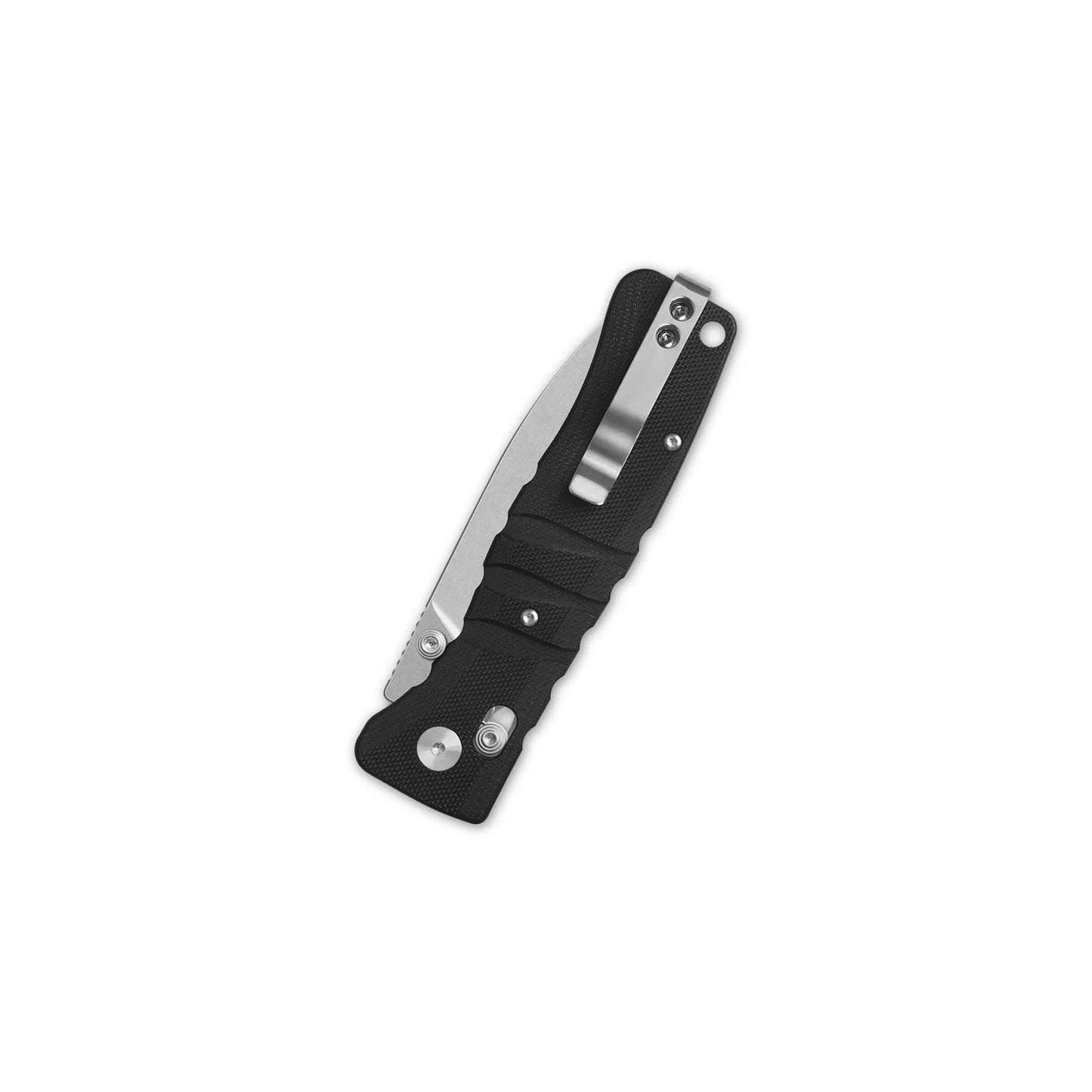 QSP Ripley Glyde Lock Pocket Knife Stonewash 14C28N Blade Black G10 Handle (QS160-A1)