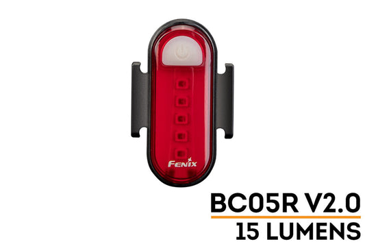 Fenix BC05R V2 Lightweight Wide-Angle Beam Bicycle Tail Light USB-C Rechargeable w/ Red Light