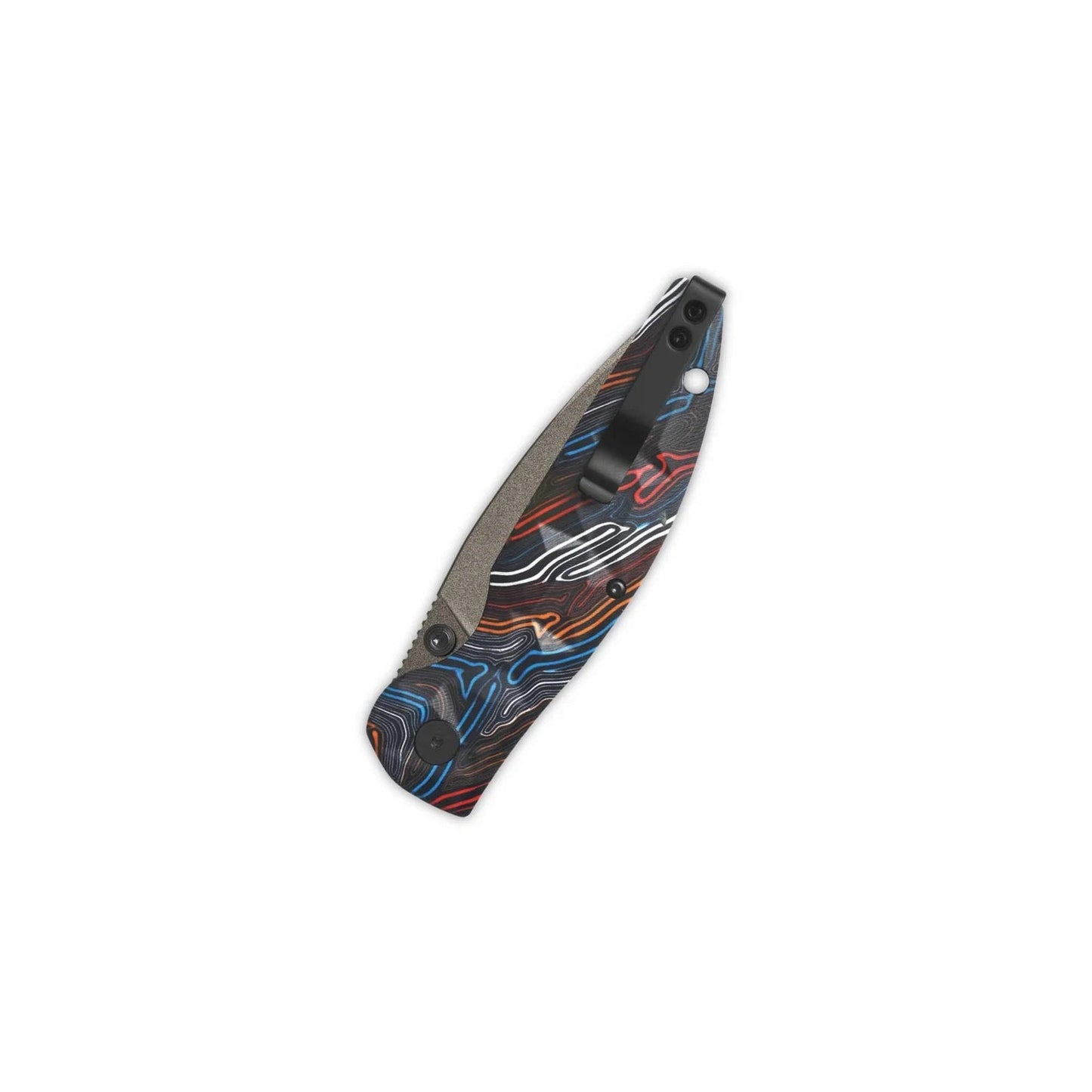 QSP Turtle Punk Champagne Ceramic Coated 3.5in 14C28N Blade Colorful G10 Handle (QS158-A2)