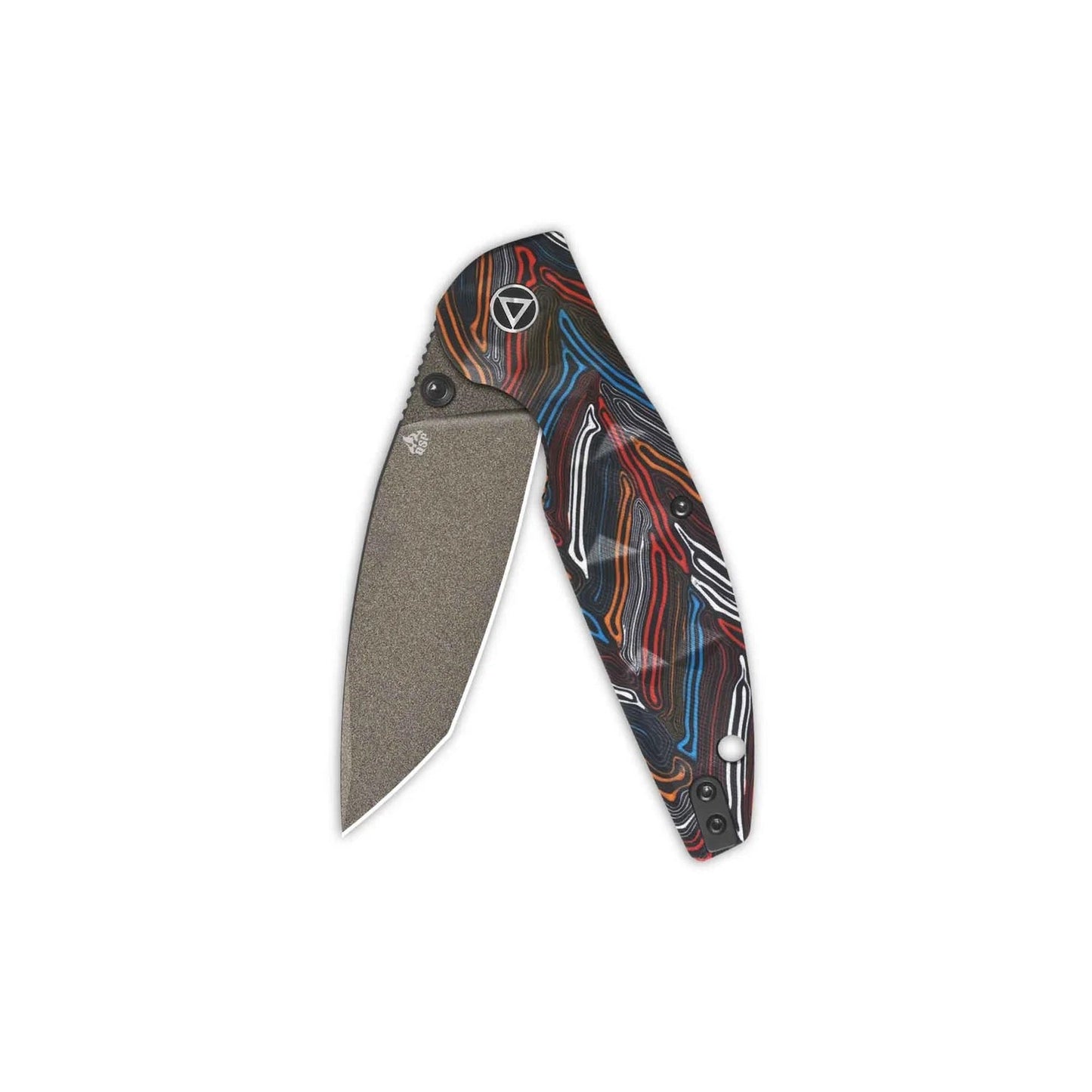 QSP Turtle Punk Champagne Ceramic Coated 3.5in 14C28N Blade Colorful G10 Handle (QS158-A2)
