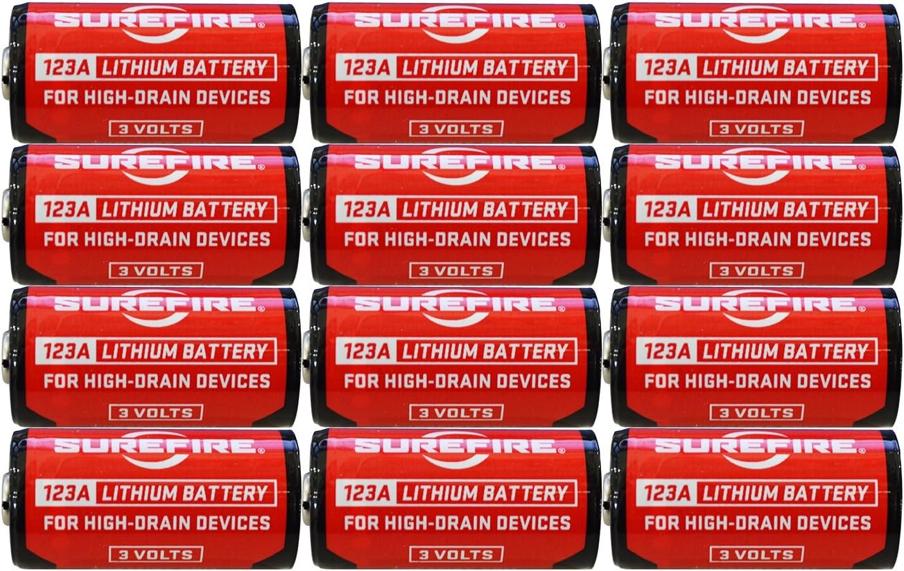Surefire CR123a (12PK) 1550mAh 3V Disposable Batteries - 12 pack