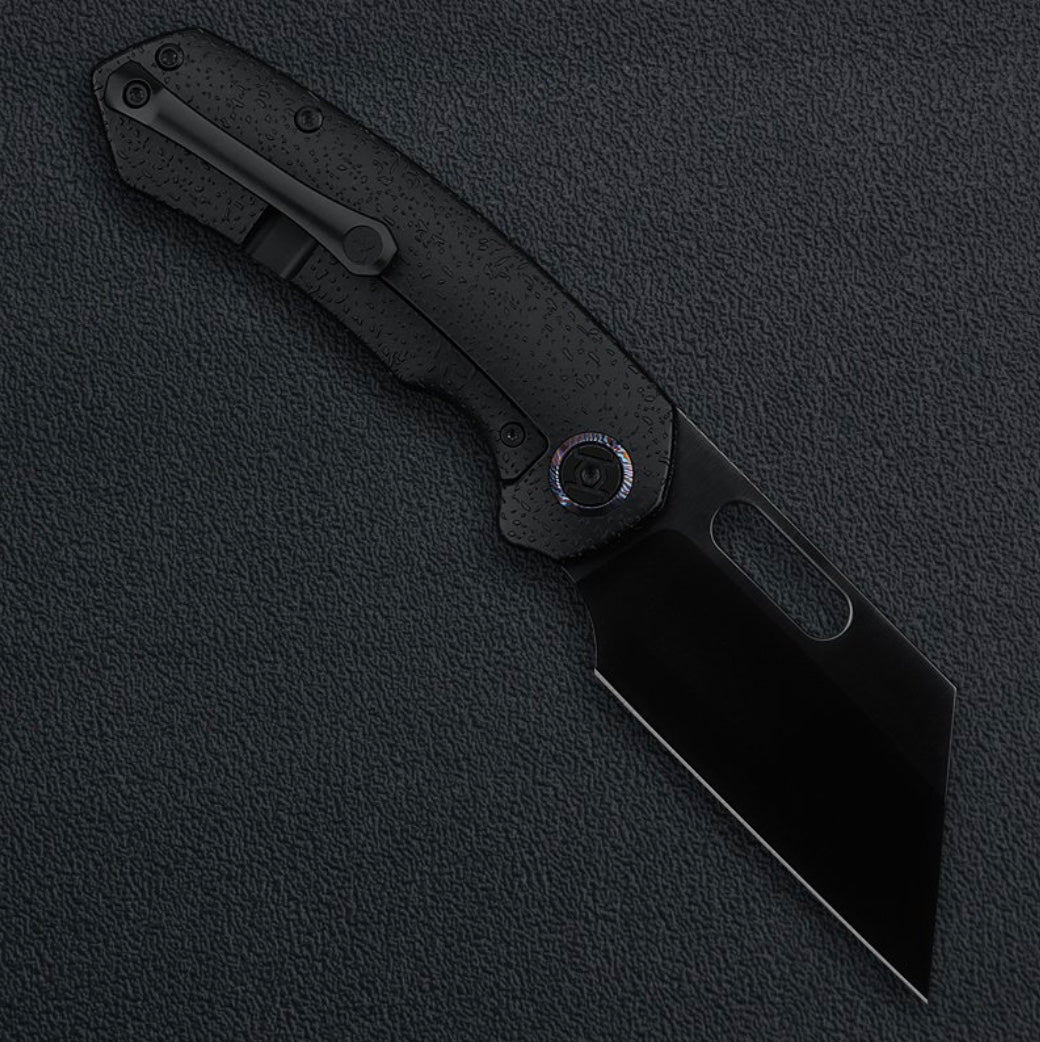 Kunwu Primo K710T-R1D, 3.43″ VANCRON DLC Blade, Titanium Handle, Frame Lock, view 2