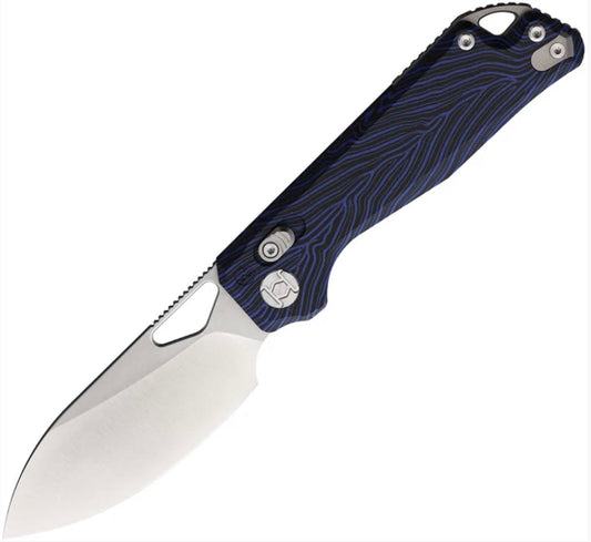 Kunwu Pulsar X705A-2, 3.35″ Satin ELMAX Blade, Blue G-Mascus, XT Lock