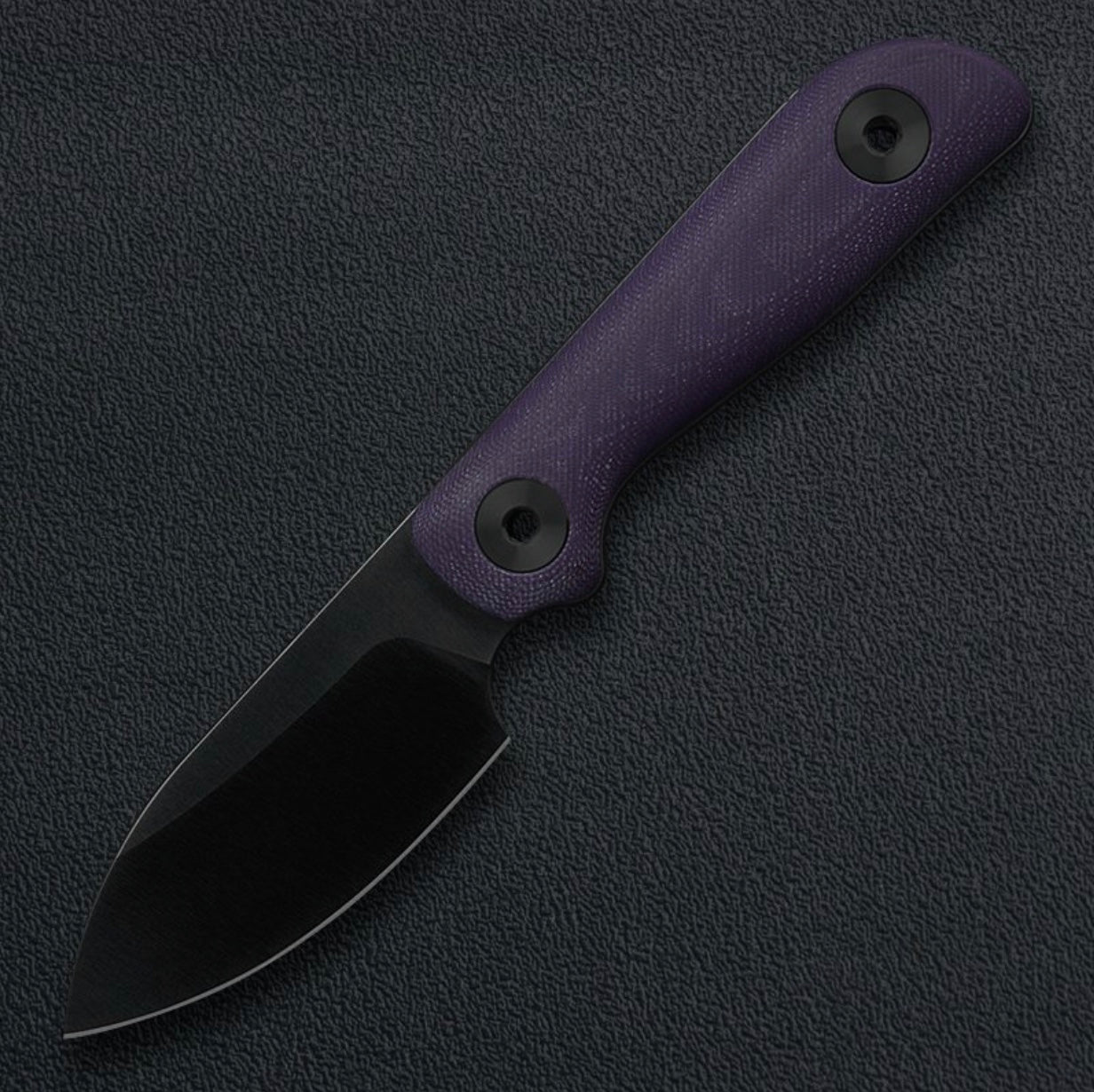 Kunwu Stiffy P Fixed Blade 3in DLC VANADIS8 Blade Purple G10 Handle F705PL-3