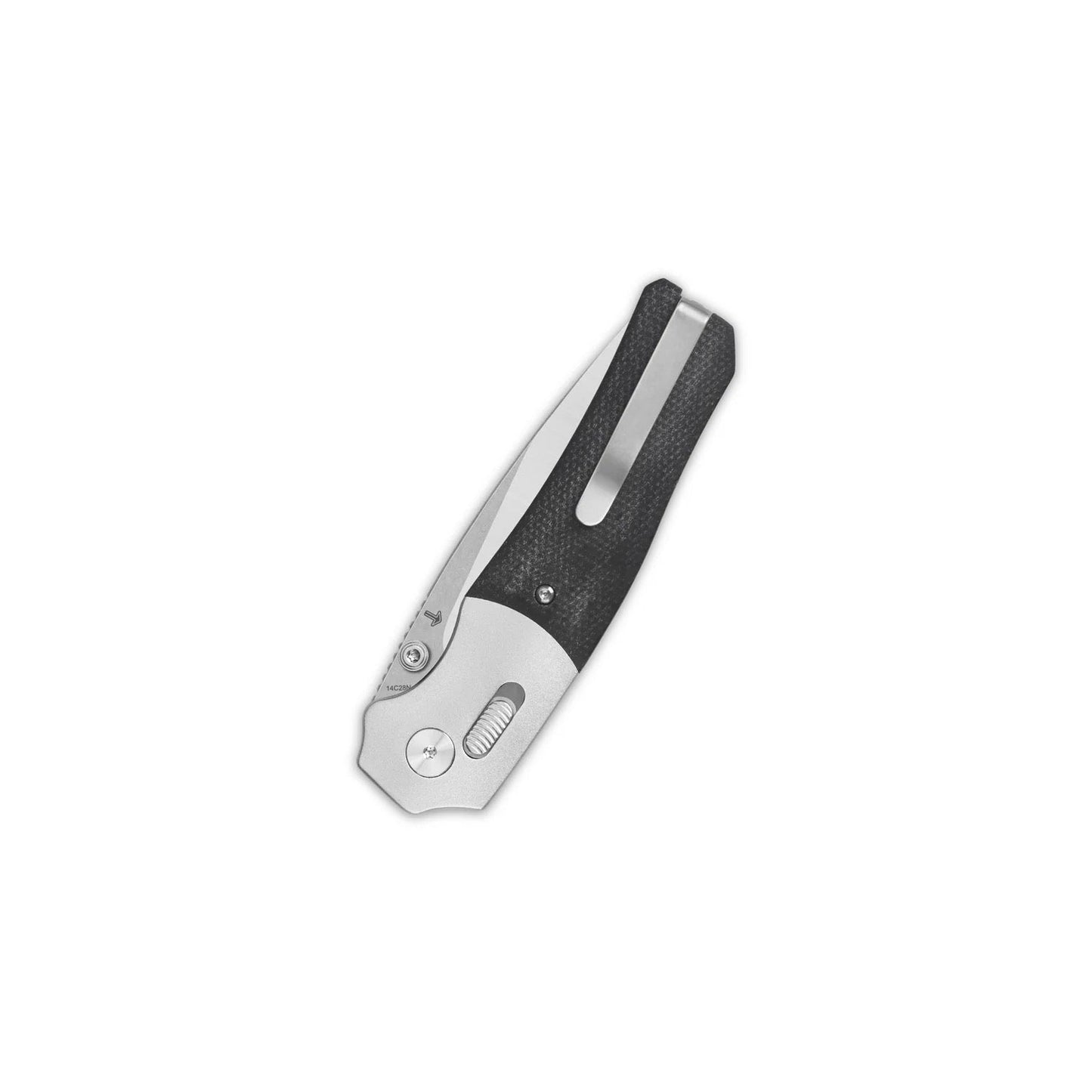 QSP Vault Glyde Lock Pocket Knife 3.25in 14C28N Blade Black Micarta Handle (QS157-A1)