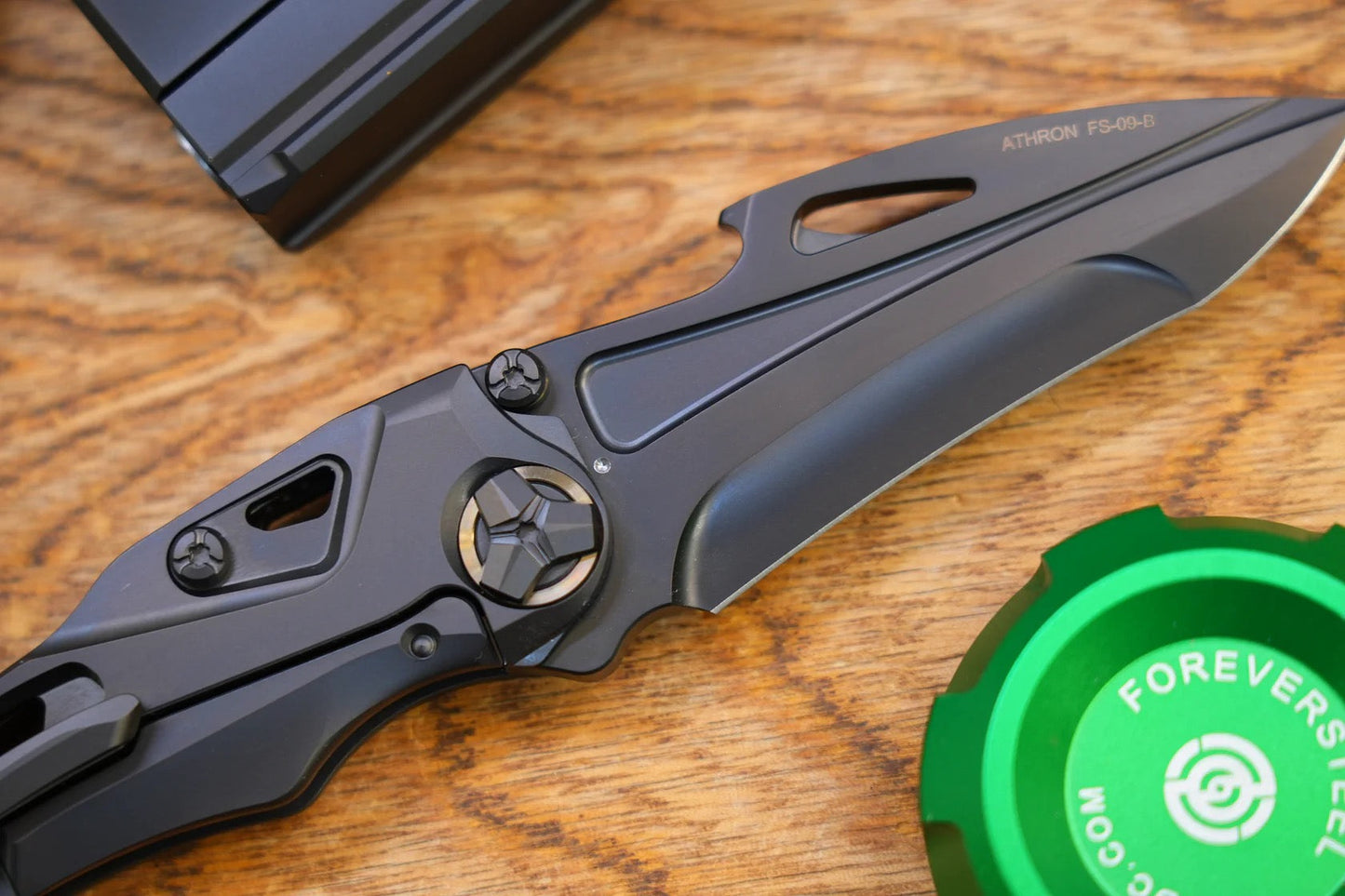 FS EDC Athron DLC B Folding Knife M390 Blade Titanium Handle