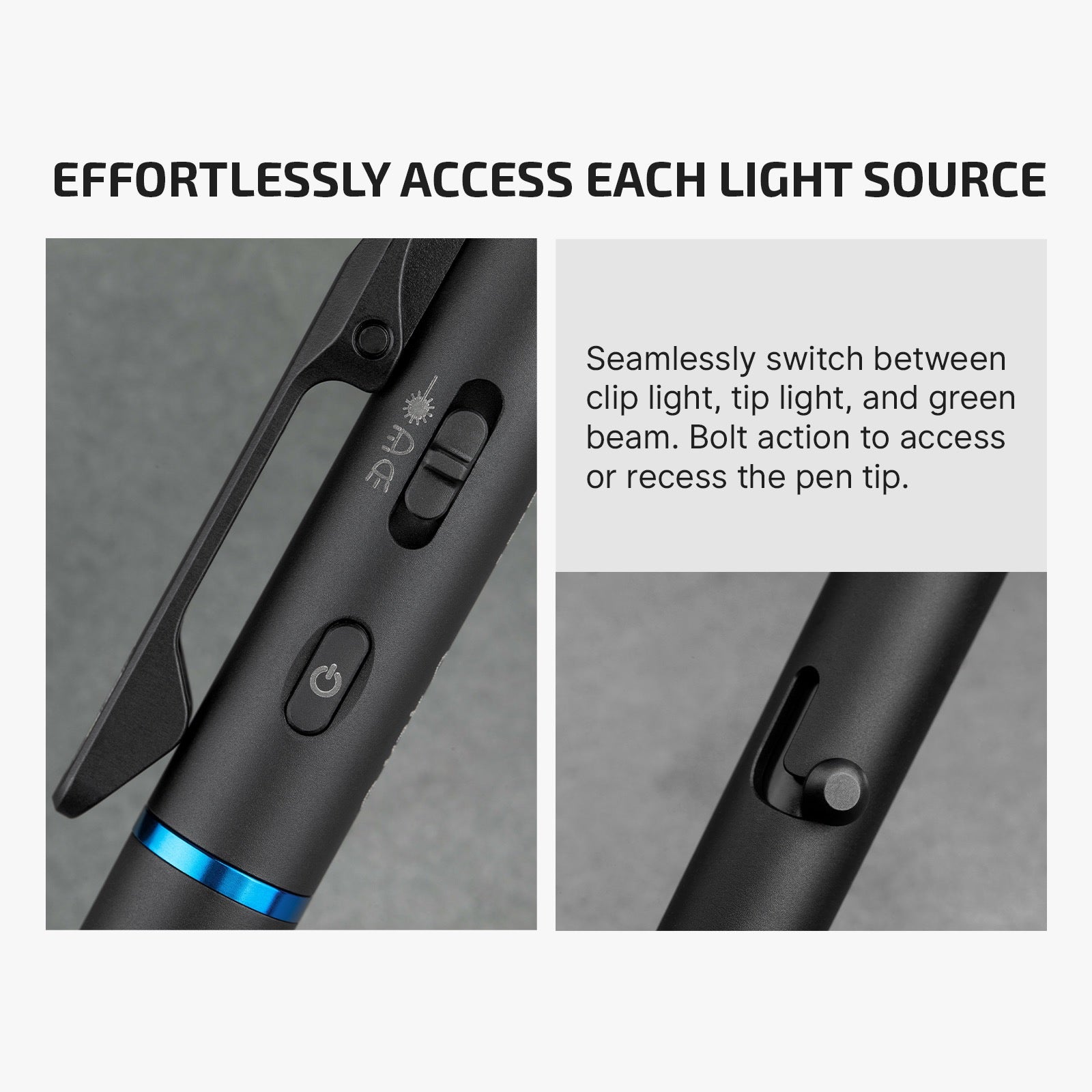 Olight O'Pen 3 Black two-stage red clip light for night vision