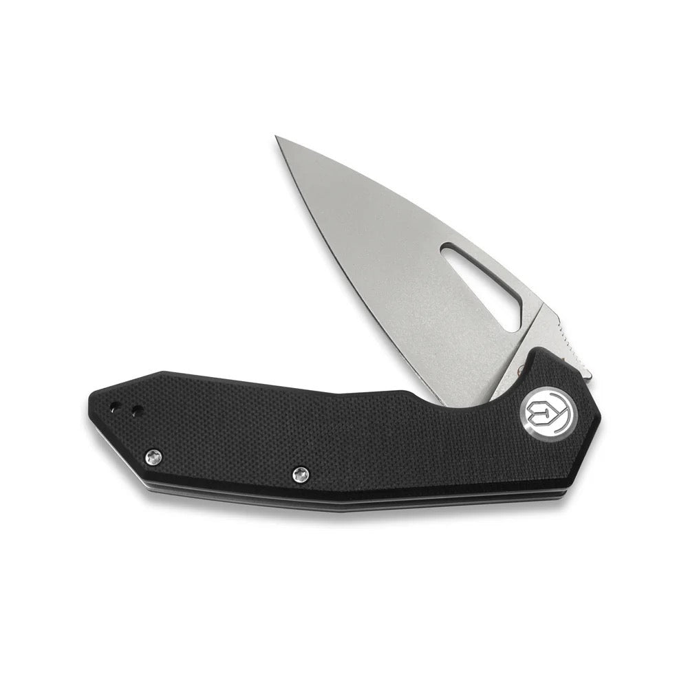 Kubey Coeus Folding Pocket Knife 3.11in D2 Steel Black Textured G10 Handles