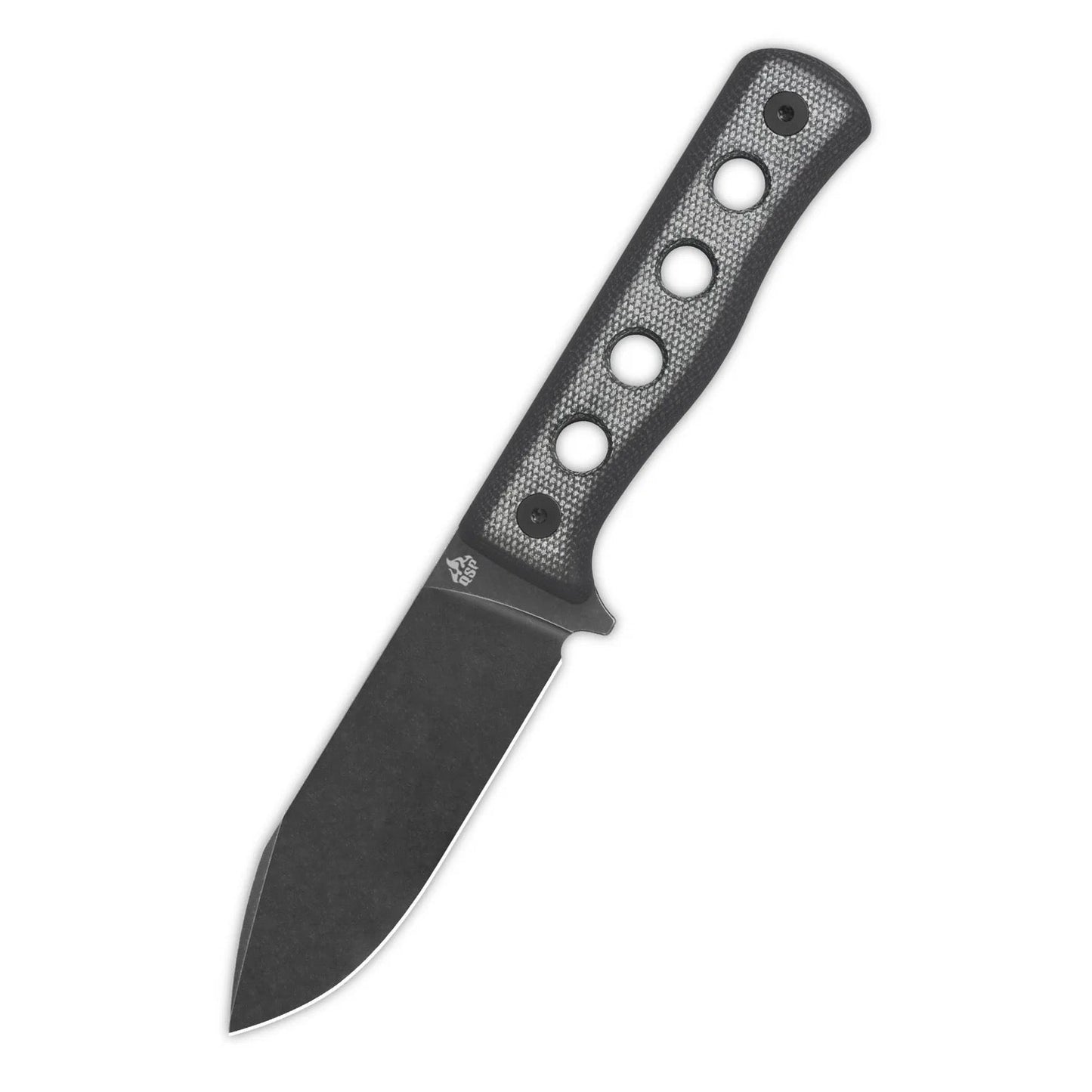 Canary Fixed Blade 4.25in Cr8Mo2VSi Steel Black Micarta Handle QS155-B2