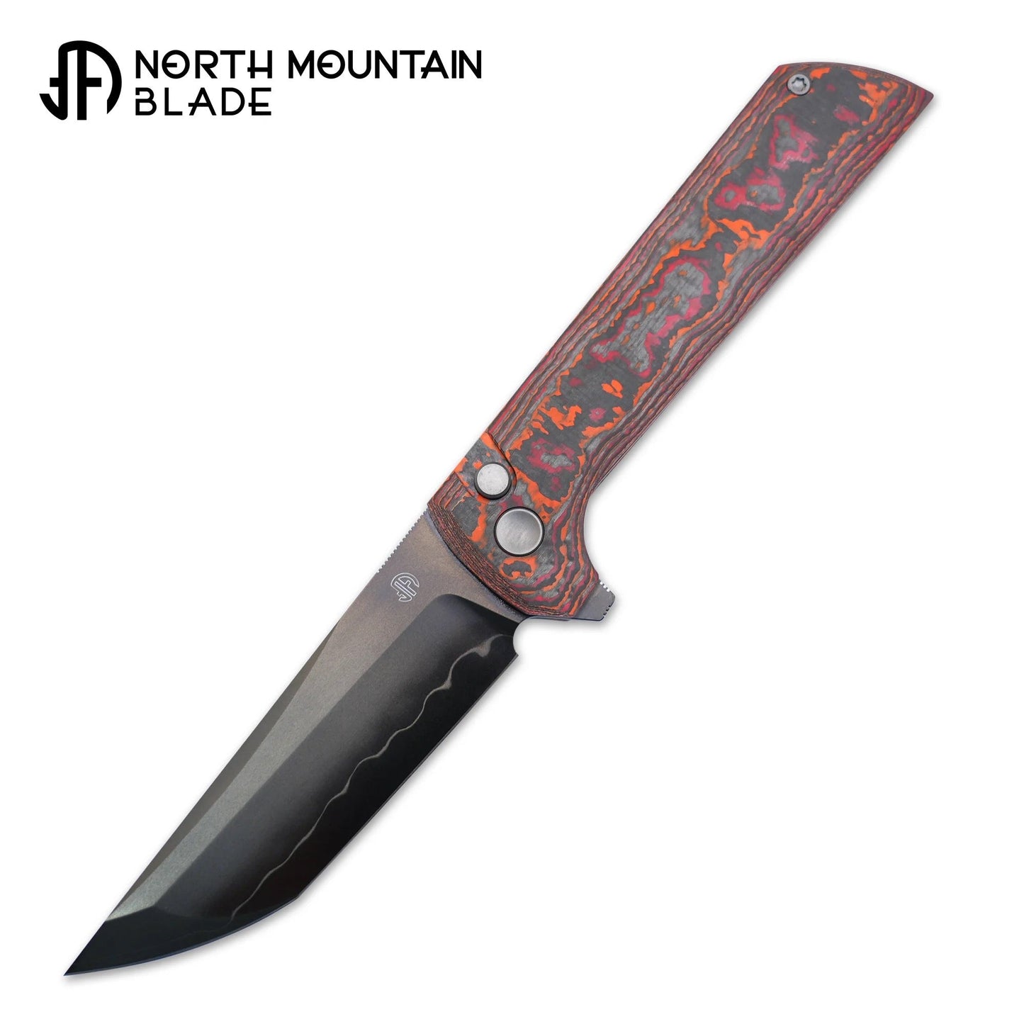 North Mountain Chop 2 2405-B-DLC 3.5in DLC SLD-Magic Steel Red & Black Carbon Fiber Handle