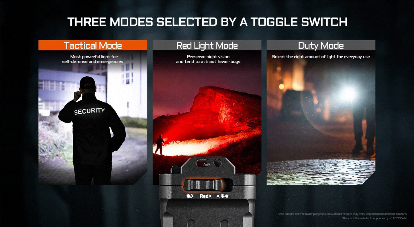Acebeam X30 dual-source search flashlight product view