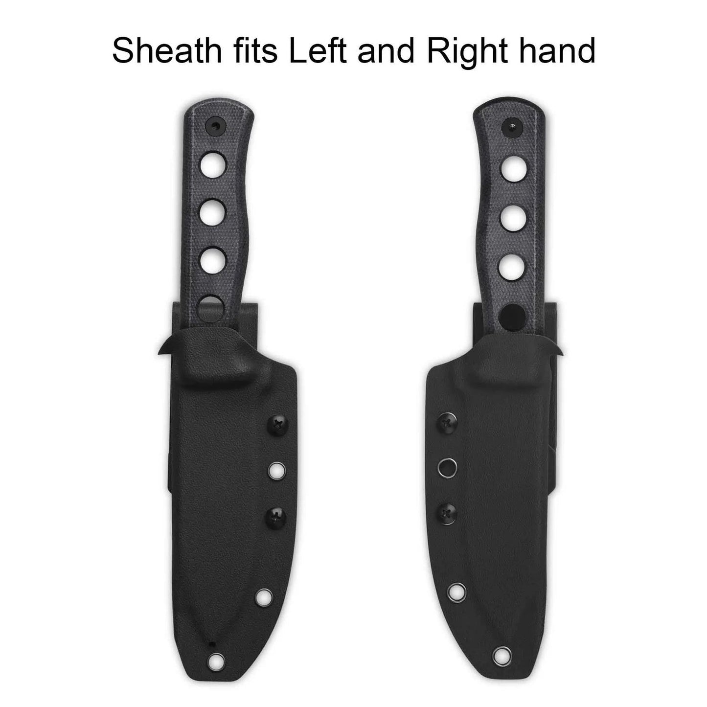 Canary Fixed Blade 4.25in Cr8Mo2VSi Steel Black Micarta Handle QS155-B2