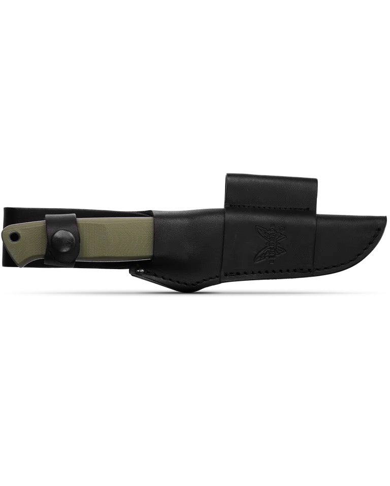 Benchmade 163-1 Bushcrafter blade detail – stonewashed CPM-S30V drop point