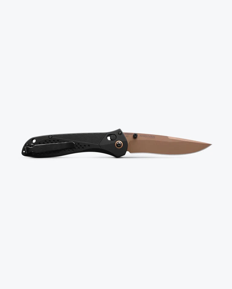 Benchmade SEVEN | TEN Limited Edition McHenry & Williams Knife 4in Flat Earth PVD Magnacut Steel Machined Aluminum Handles