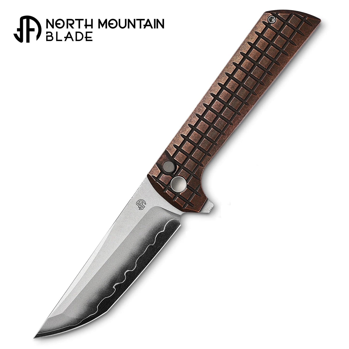 North Mountain Blade Chop 2 COPPER 3.5in Japanese SLD-Magic SAN MAI Steel Frag Pattern Copper Handle