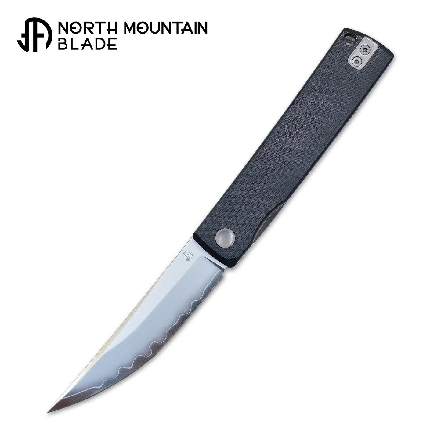 North Mountain Blade Kaiken-BlackG10 front view folding knife