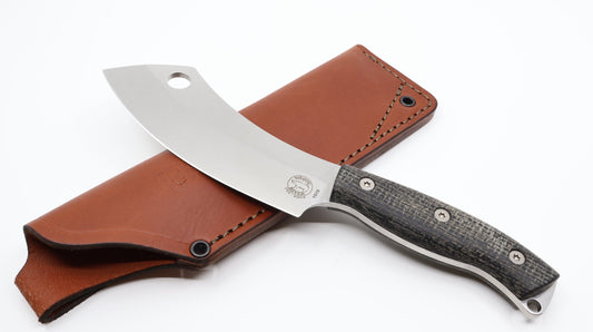 White River Camp Cleaver WRCC55-BNA front view – 5.5″ CPM S35VN modified cleaver fixed blade knife