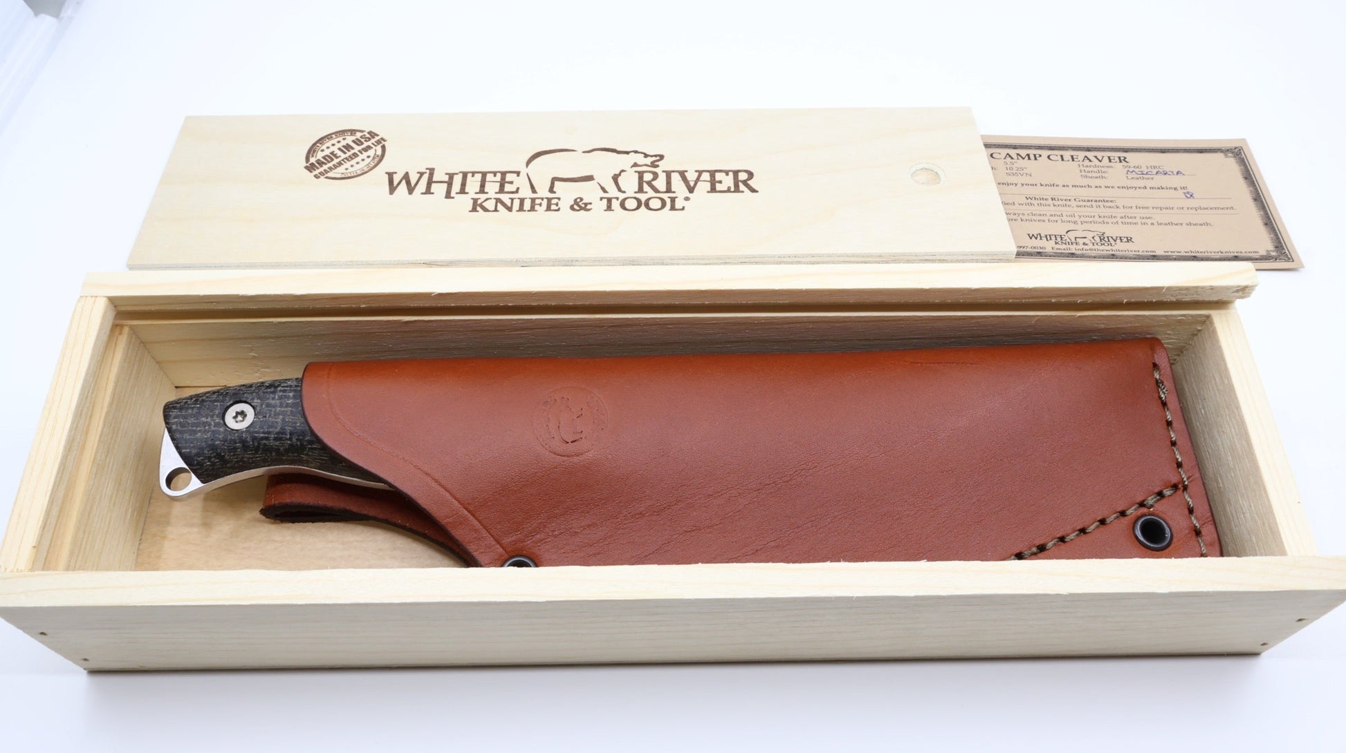 White River Camp Cleaver WRCC55-BNA CPM S35VN blade finish detail