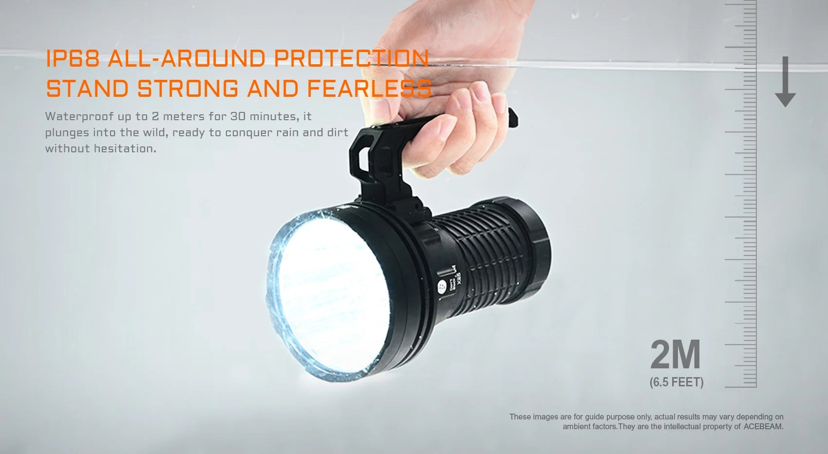 Acebeam X25 detachable handle detail