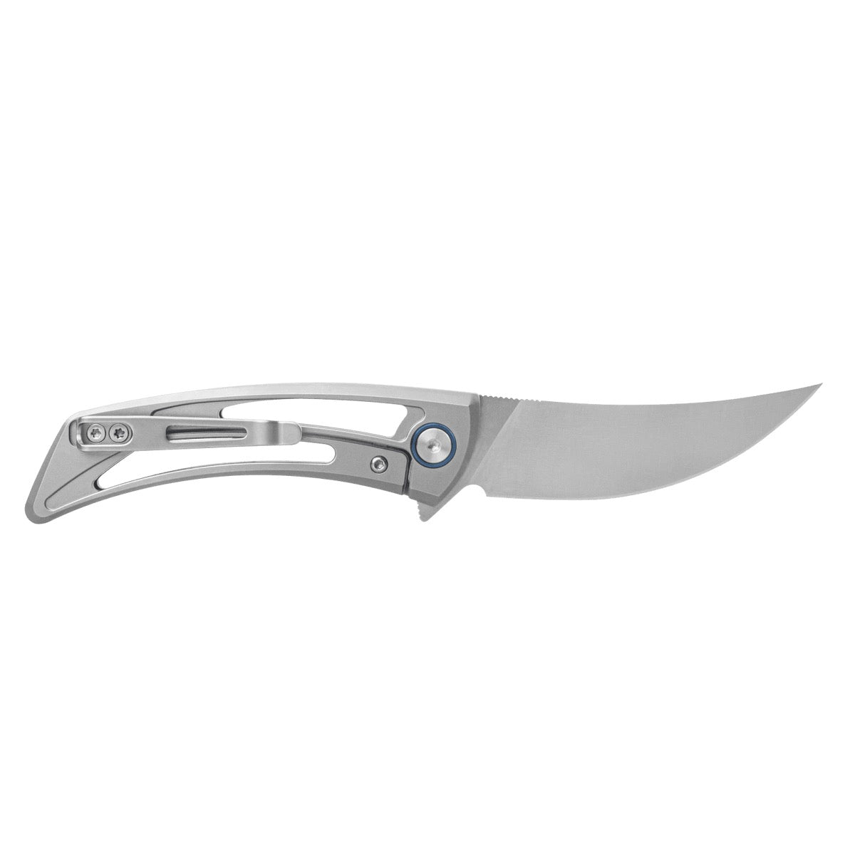 SRM Unicorn 7415-TZ Folding Knife 2.76in 154CM Blade Titanium Handles