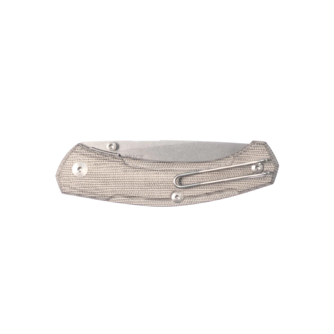 Giant Mouse Ace IONA V2 Folding Knife 3in Stonewashed Magnacut Blade Green Canvas Handles