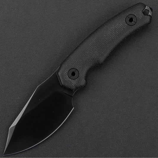 Kunwu Stiffy D F706BK-3, 3.54″ DLC Vanadis 4 Blade, Micarta, Fixed Blade