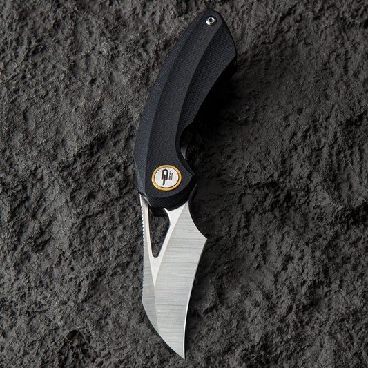 Bestech Knives BIHAI BG53A-1 Folding Knife 2.15in 14C28N Steel Black G10 Handles
