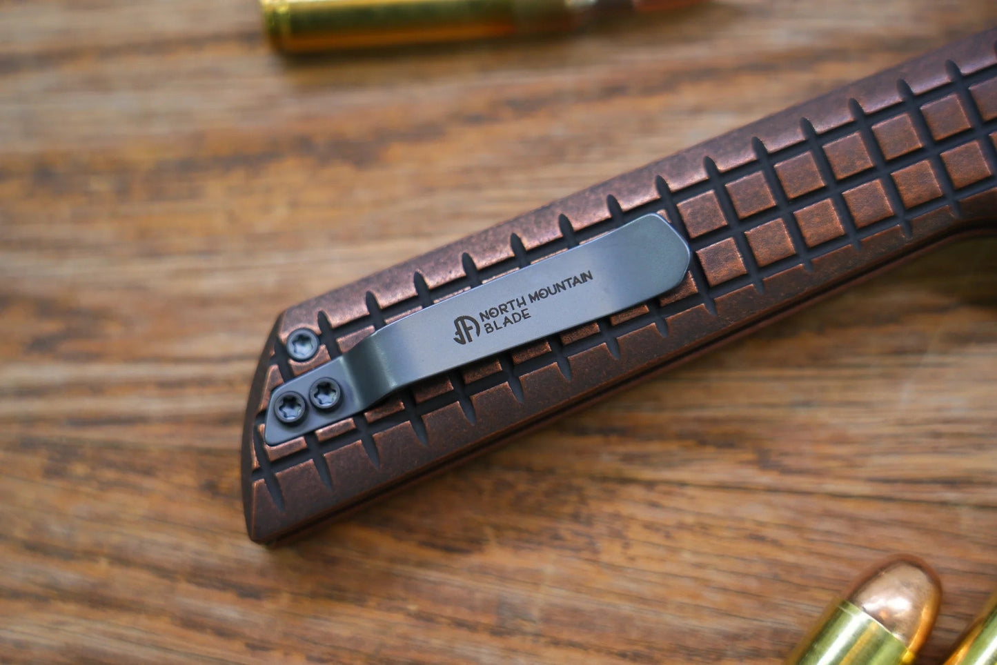 North Mountain Blade Chop 2 COPPER 3.5in Japanese SLD-Magic SAN MAI Steel Frag Pattern Copper Handle