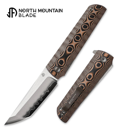 North Mountain Blade Kick Stop Chop Plus 4in Tanto SLD-Magic Blade Snake G10 Handle