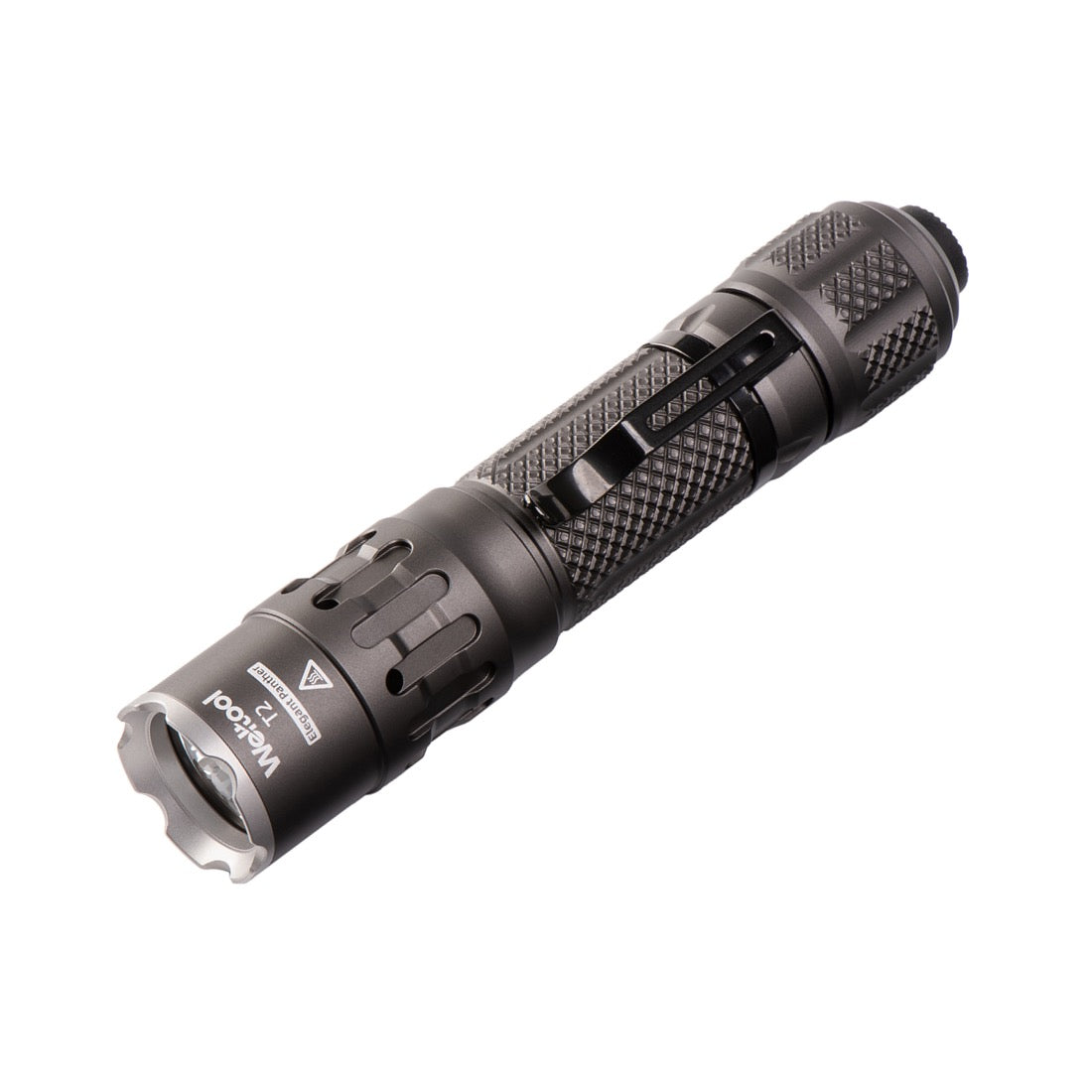 Weltool T2 “Elegant Panther” Flashlight – 1730 Lumens | 18650 | 412m Throw | Black, Gray, & OD Green