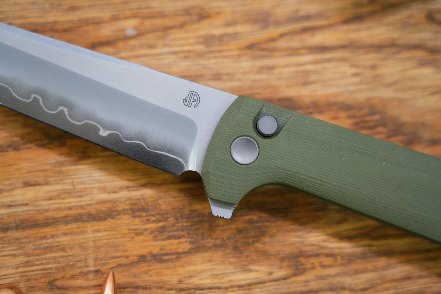 North Mountain Blade Chop 2 SLD-Magic San Mai Tanto Blade Green G10 Handle