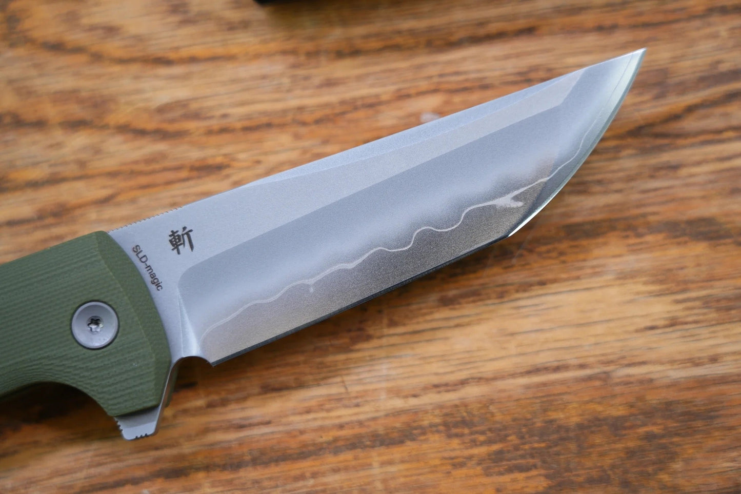 North Mountain Blade Chop 2 SLD-Magic San Mai Tanto Blade Green G10 Handle
