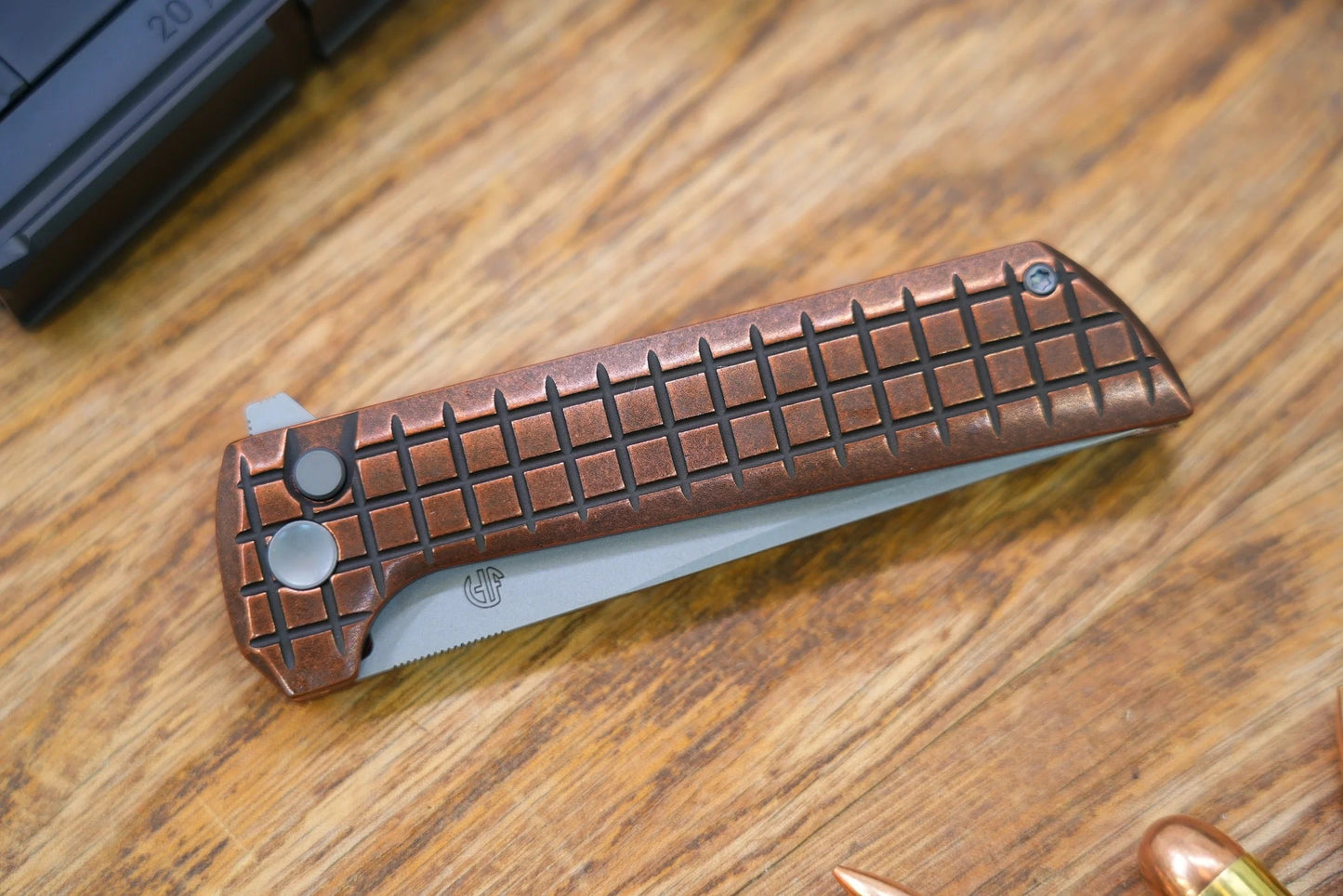 North Mountain Blade Chop 2 COPPER 3.5in Japanese SLD-Magic SAN MAI Steel Frag Pattern Copper Handle