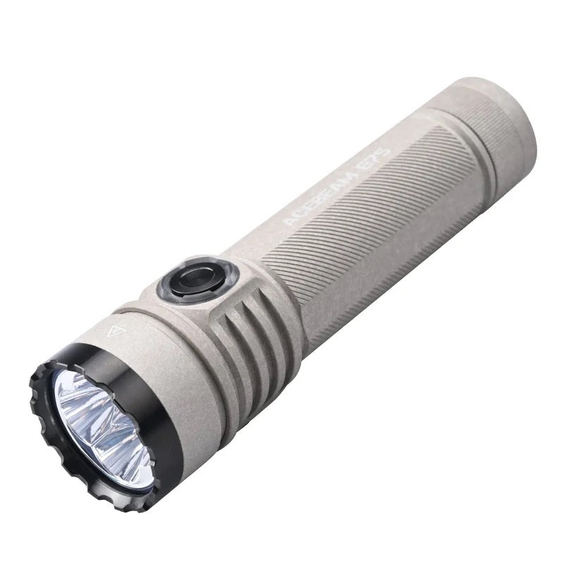 Acebeam E75 MAO (E75-CW-MAO) front view – 4,500 lumen USB-C rechargeable EDC flashlight