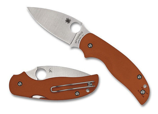 Spyderco Sage 5 C123GBORP Burnt Orange G10 Handles CPM-REX 121 Steel Blade