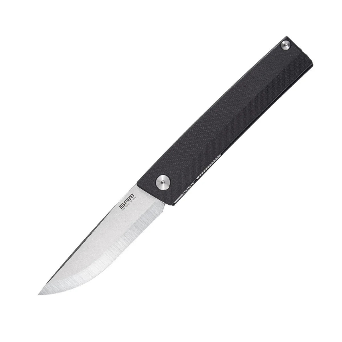 SRM Gent 401L-GB Folding Knife 2.4in 10Cr15CoMov Steel Black G10 Handle