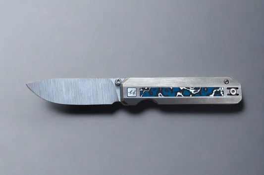 Knife Standards RR3 'Frosty' – Vanax SuperClean Liner Lock EDC Knife with Fat Carbon & Titanium