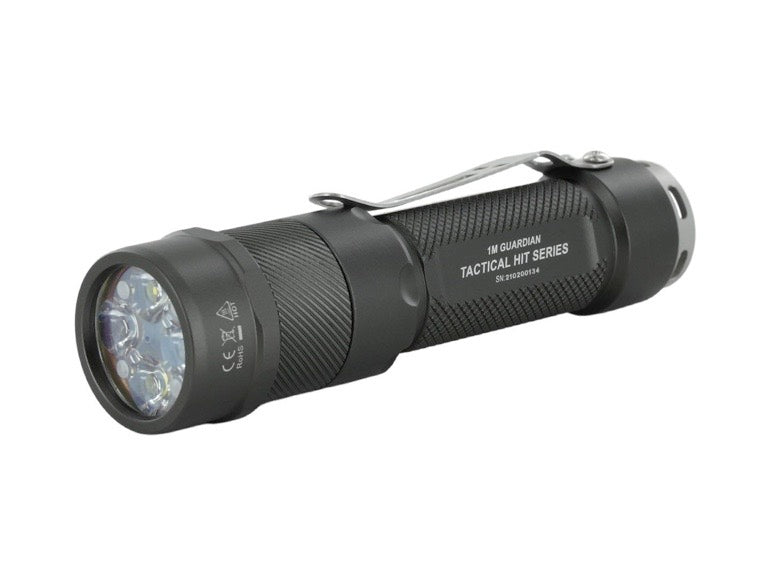 JETBeam 1M Guardian 1200 Lumen Multi-Color Tactical Flashlight (Red, Green, White)