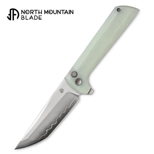 North Mountain Blade Chop 2 SLD-Magic San Mai Tanto Blade Jade G10 Handle