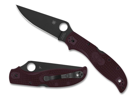 Spyderco Stretch 2 XL Sprint Run Burgundy FRN Handles Micro-Melt PD1 Steel