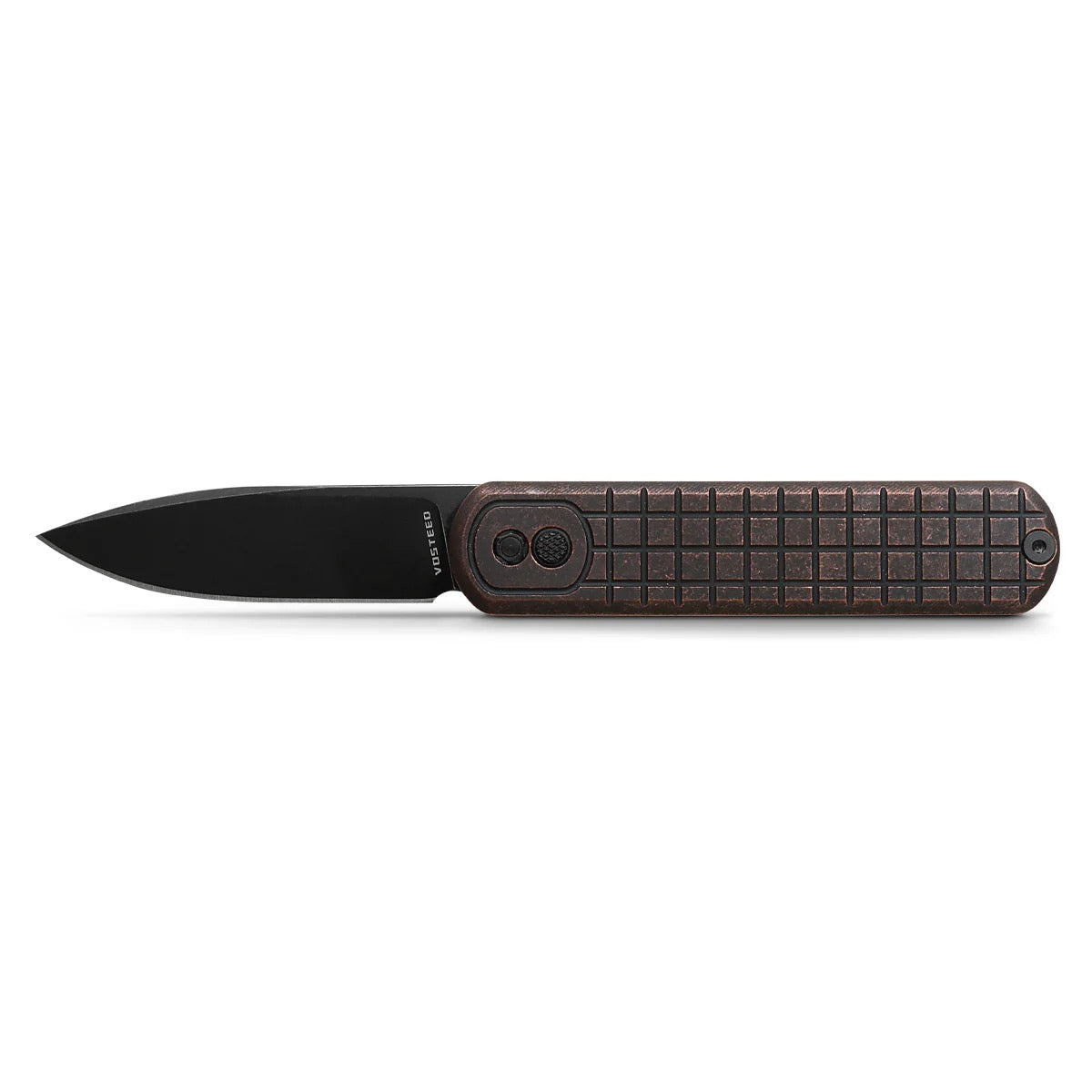 Vosteed Corgi CG29NTORF 2.99in Nitro-V Black Stonewashed Blade Copper Grid Handle