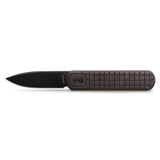 Vosteed Corgi CG29NTORF 2.99in Nitro-V Black Stonewashed Blade Copper Grid Handle