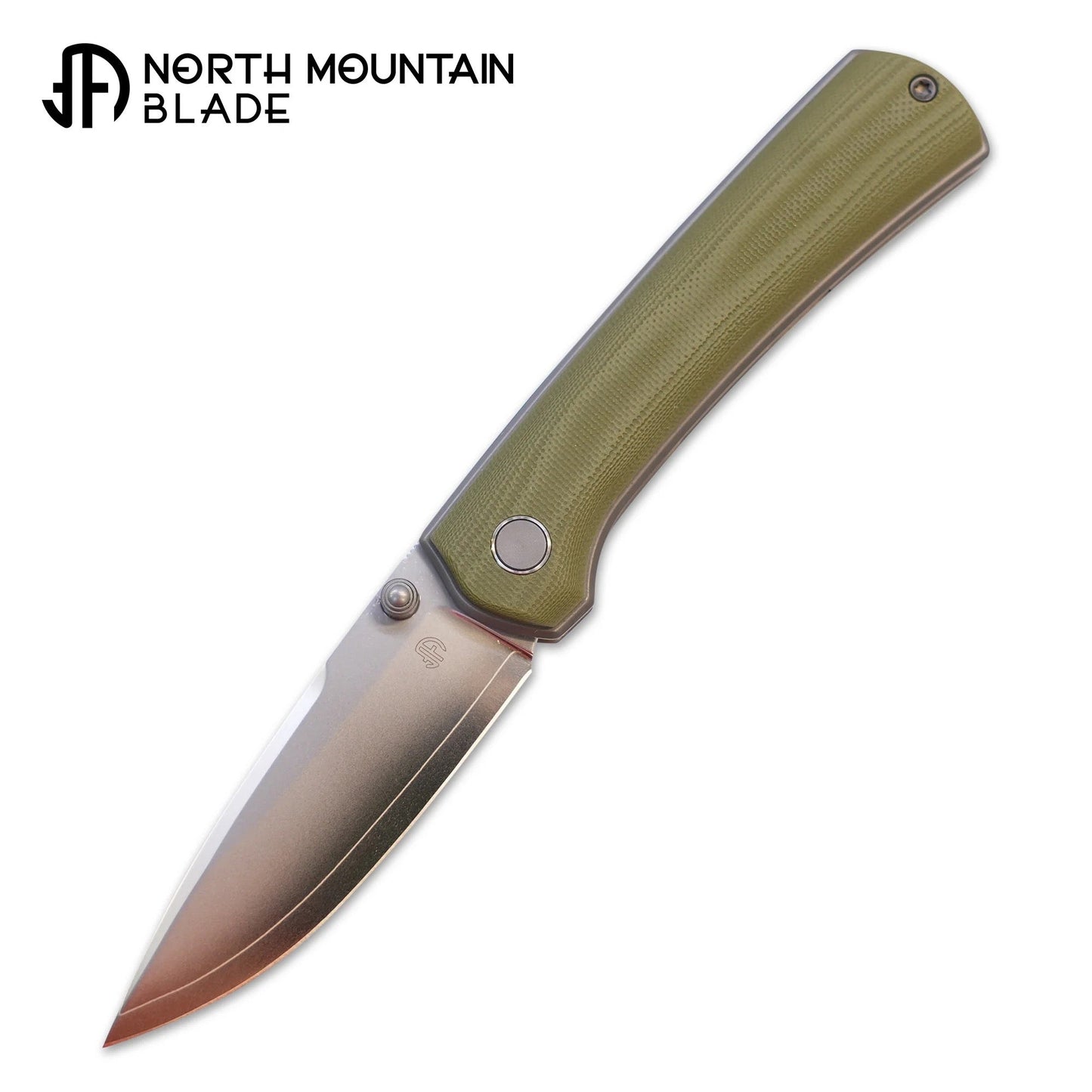 North Mountain Blade Ultra-GreenG10 front view folding knife