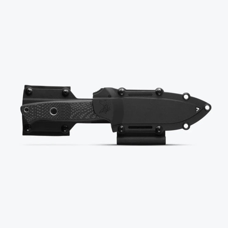 Benchmade Bushcrafter 163BK blade detail – black CPM-CruWear drop point